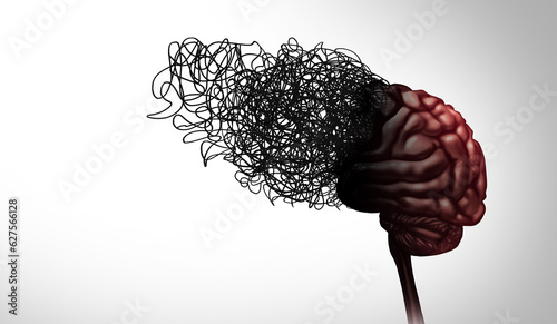 Fotografi Anxiety Disorder and mental health and emotional stress as an anxiuos brain and