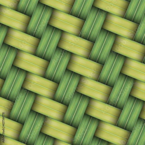 Woven palm leaf pattern texture background