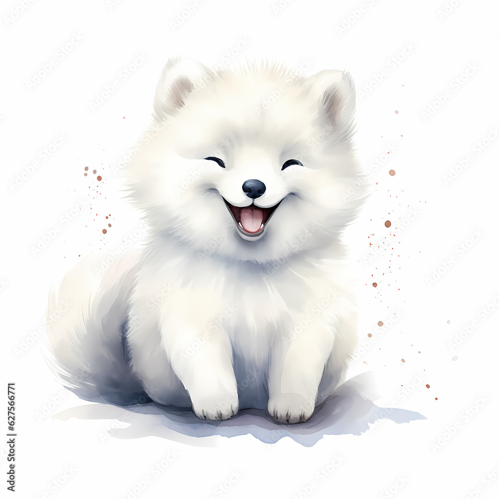 Arctic Fox Water Color