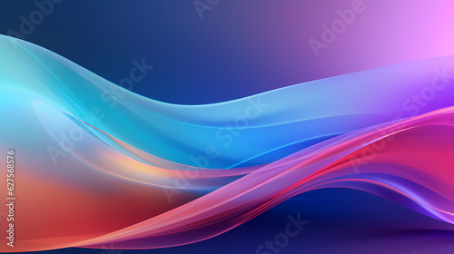 Abstract Colorful Wave Background - A Vibrant Kaleidoscope of Gradient Waves  Ethereal Waveforms - Abstract Wallpaper in Harmonious Gradients