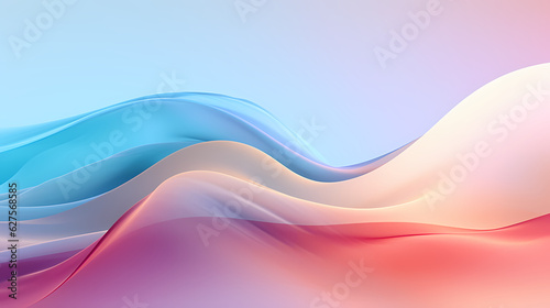 Abstract Colorful Wave Background - A Vibrant Kaleidoscope of Gradient Waves, Ethereal Waveforms - Abstract Wallpaper in Harmonious Gradients