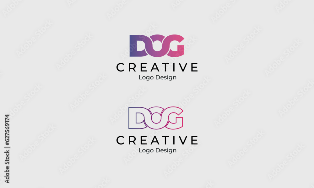 Creative minimal lettering logo design vector illustration Creative minimal lettering logo design vector illustration
