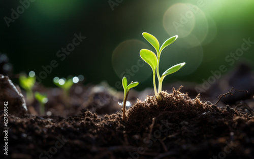 New life sprouts from green seedling in nature