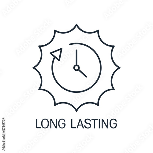 long lasting. Vector linear icon isolated on white background.