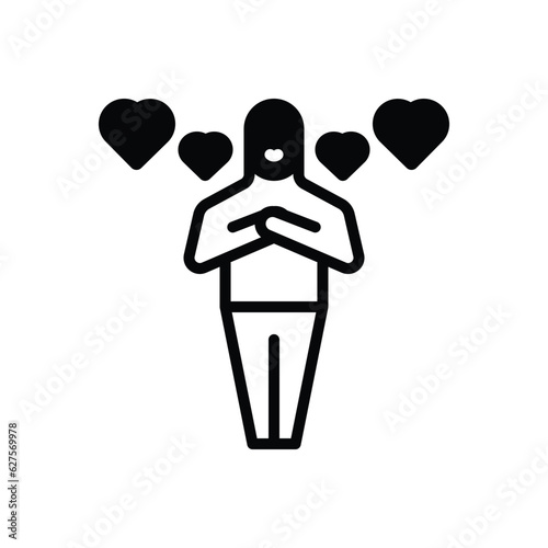 Black solid icon for feels 