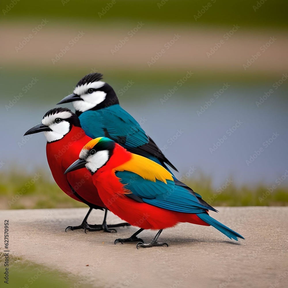 Fototapeta premium blue and yellow macaw