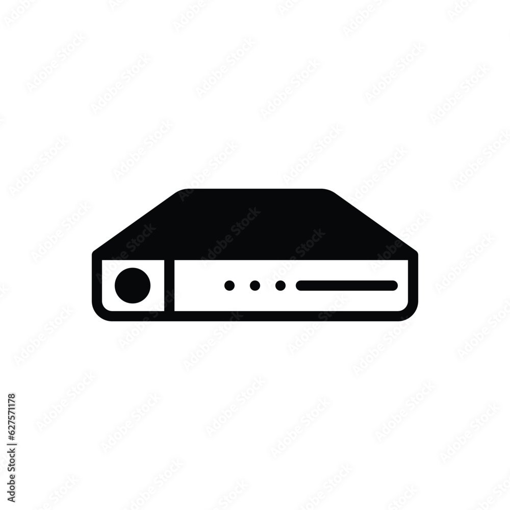 Fototapeta premium Black solid icon for drive