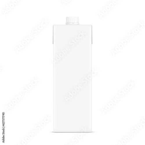 Realistic universal white box mockup with a screw cap. Vector illustration isolated on white background, ready and simple to use for your design. EPS10.