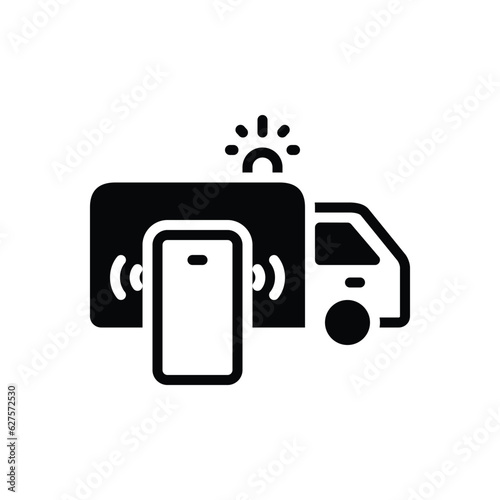 Black solid icon for immediately