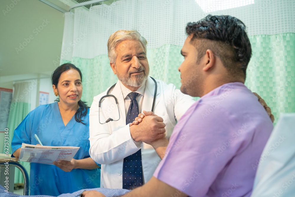 Doctor helping and support to patient while medical examination. trust and ethic concept. Doctor helping and support to patient while medical examination. trust and ethic concept.