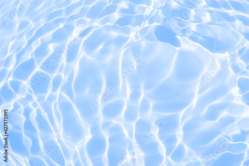 Fototapeta Naklejka Na Ścianę i Meble -  Abstract transparent water shadow surface texture natural ripple on blue background