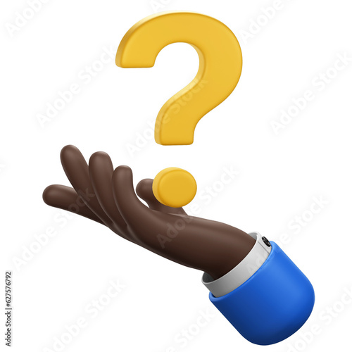 Hand Gesture with Question Mark