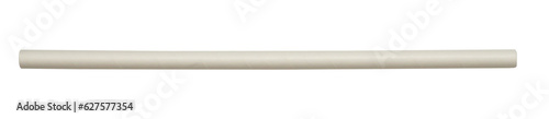 Fotografía Biodegradable eco friendly white paper drinking straw isolated on white backgrou