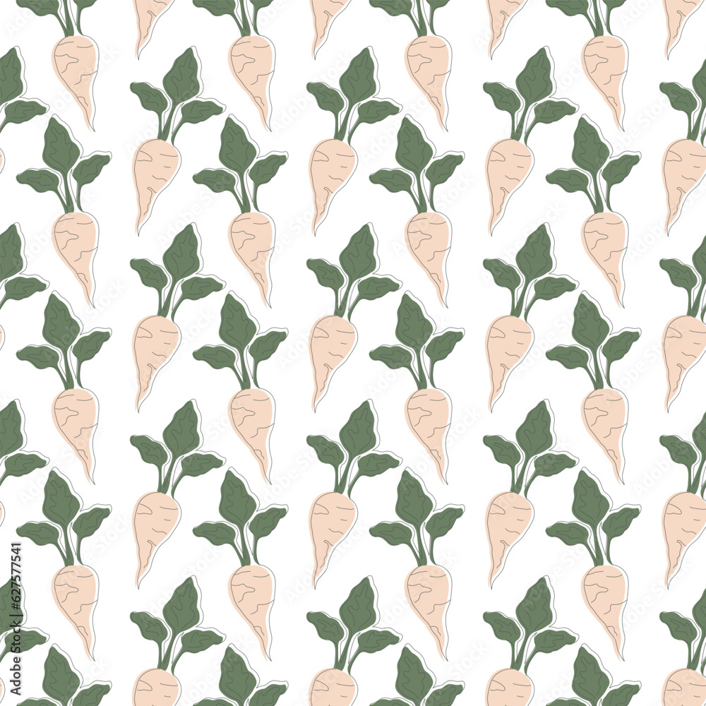 Sugar beet with lines pattern on white background. Sugar beet with lines pattern on white background.