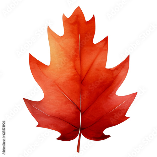 watercolor autumn leaf, ai generative
