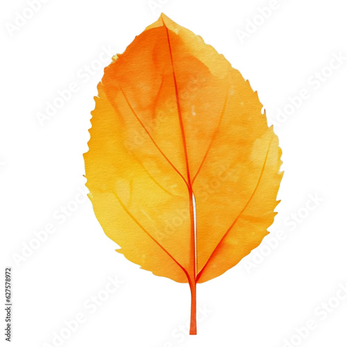 watercolor autumn leaf, ai generative