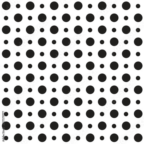 Vector black polka dot seamless pattern