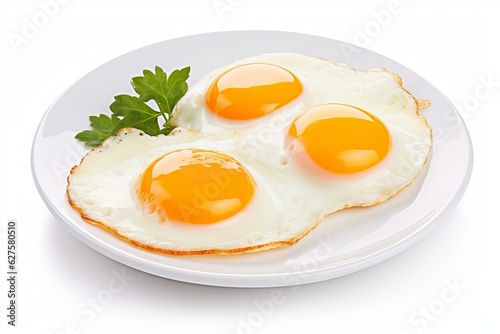 fried egg on a white background