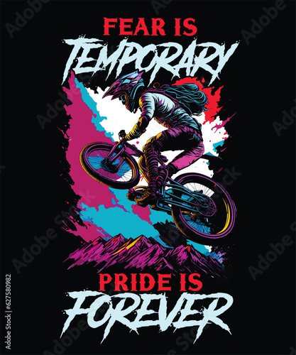BMX Bike T-Shirt Design Vector Template
