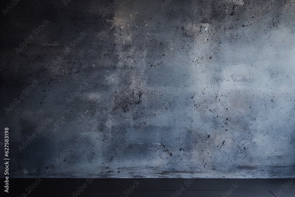 Midnight Indigo Wallpaper, Flat Frontal Texture with Fine Graining, Modern Concrete Feel. Generative AI