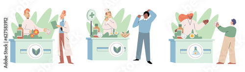 Herbal oils natural medicines. Scientist or doctor making alternative medicine herb, mortar, laboratory glassware plant in tube, flower. Doctor checking medicinal herbs. Herbal medicine. Drug research