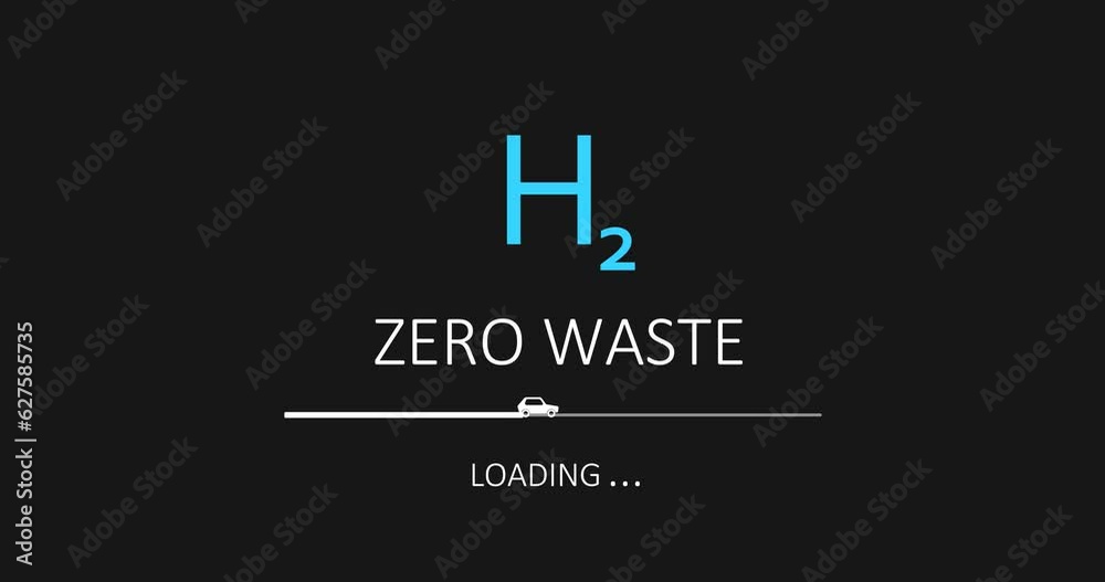 Concept of green hydrogen energy. Energy generation and transportation. Progress or loading bar with car icon. Zero waste loading Concept of green hydrogen energy. Energy generation and transportation. Progress or loading bar with car icon. Zero waste loading