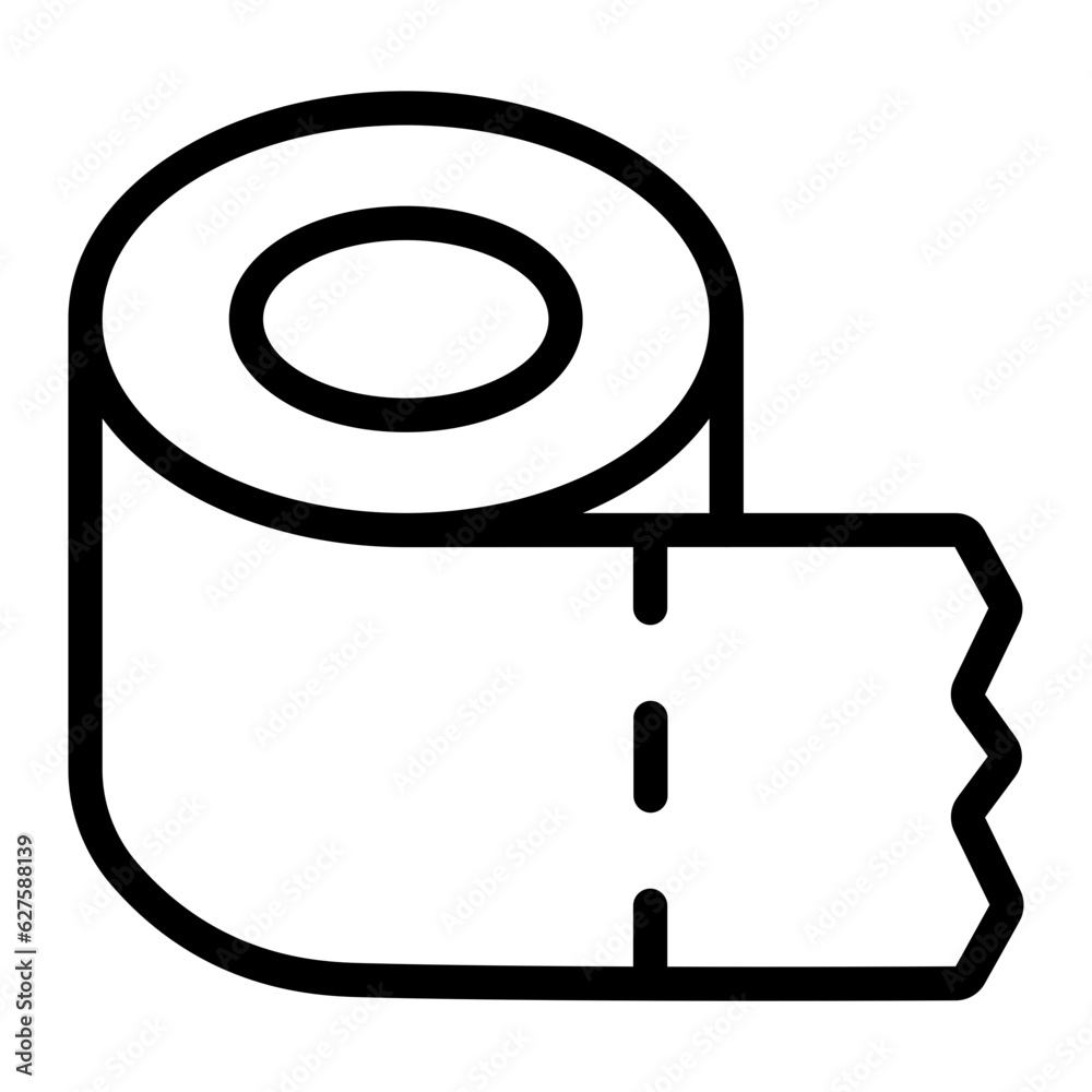 toilet paper line icon