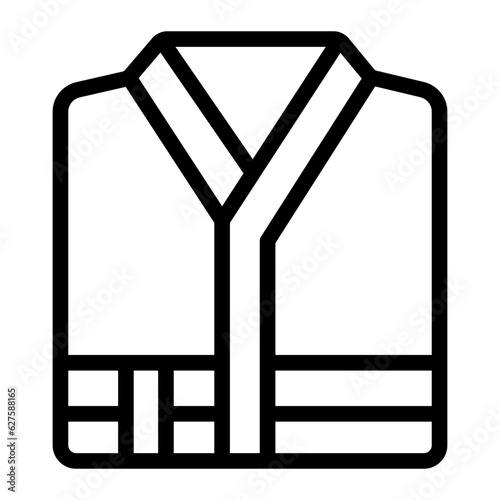 bathrobe line icon