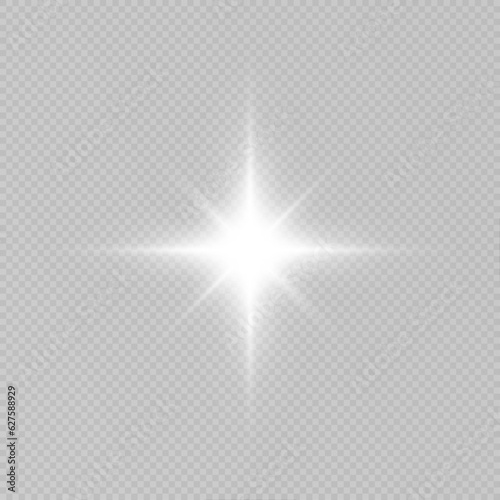 White light. background effect. Bright light effect with rays and glare for vector illustration.