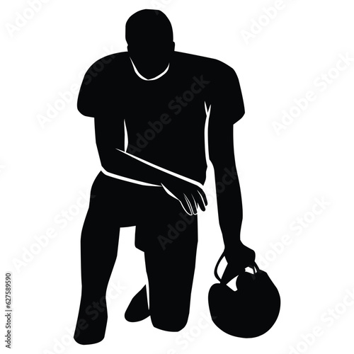 American Football Players Silhouettes , vector pack, various pose