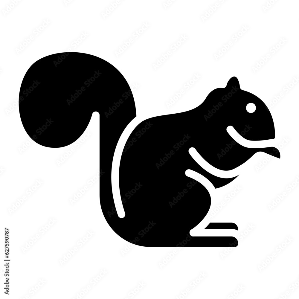 Obraz premium squirrel glyph icon