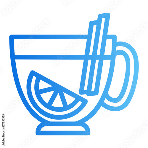 mulled wine gradient icon