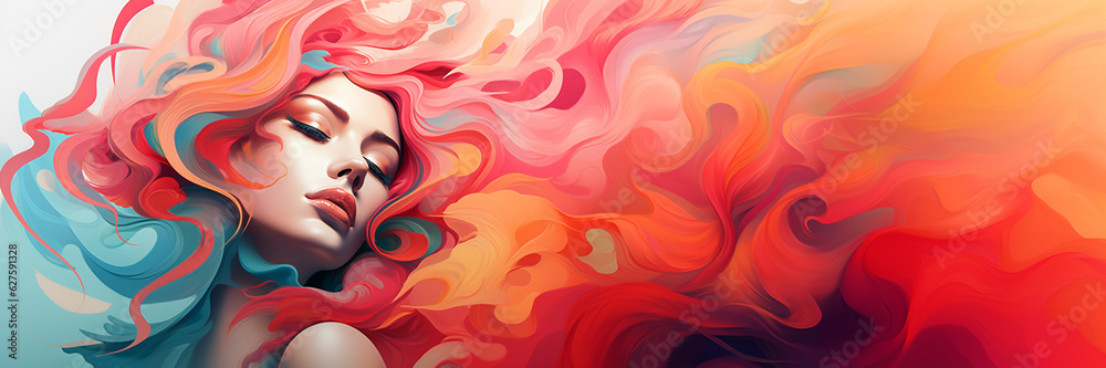 Woman banner. Lifestyle, women's day, march 8, celebrate, beauty Woman banner. Lifestyle, women's day, march 8, celebrate, beauty