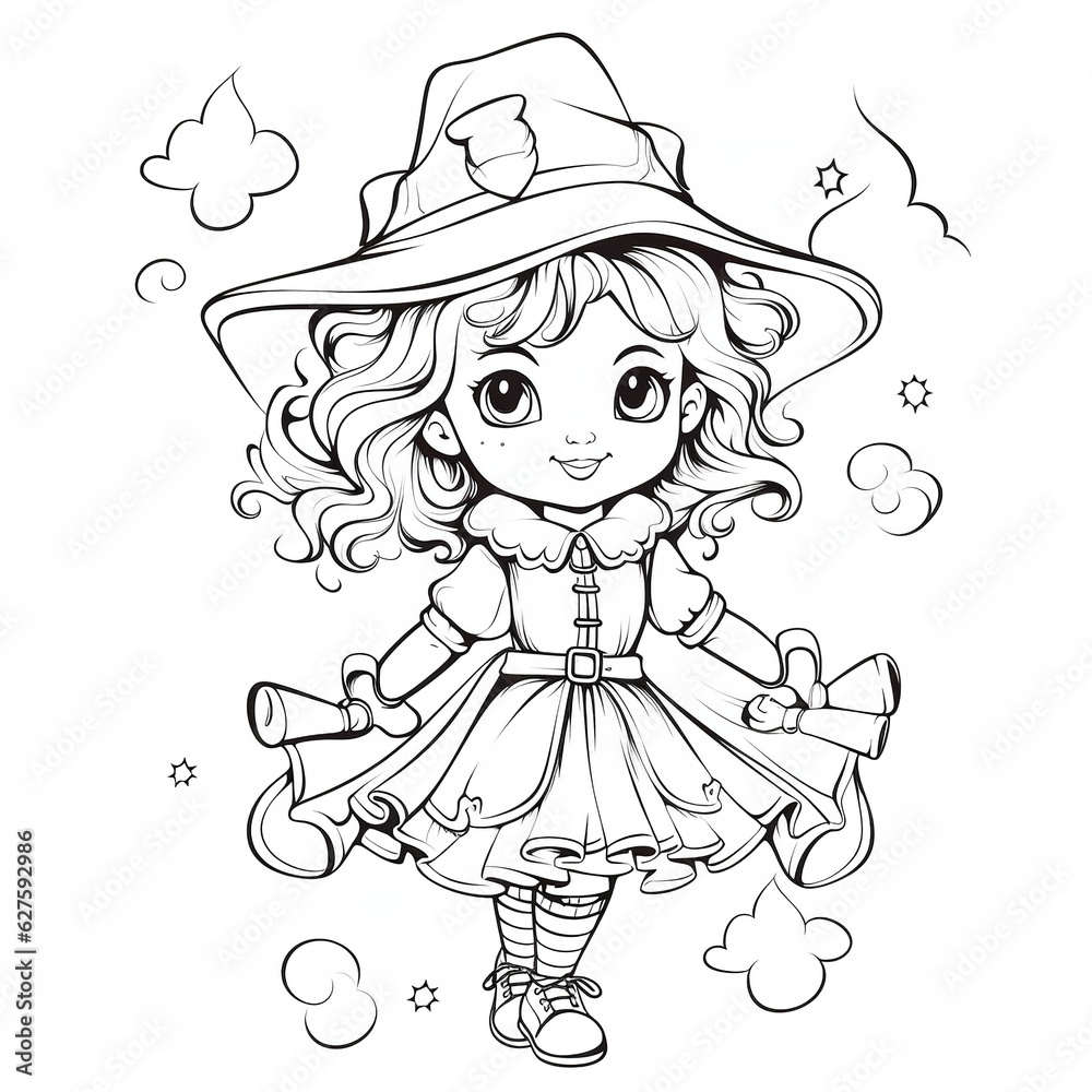 Fototapeta premium coloring page for kids, simple, white background