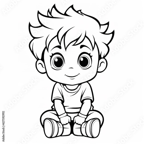 coloring page for kids  simple  white background