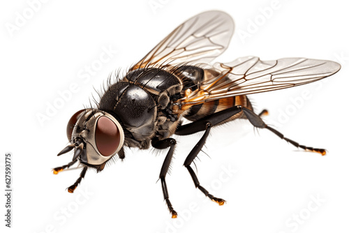Dirty Common Housefly Viewed from Up High Mus Isolated on Transparent Background. Generative AI © zainab
