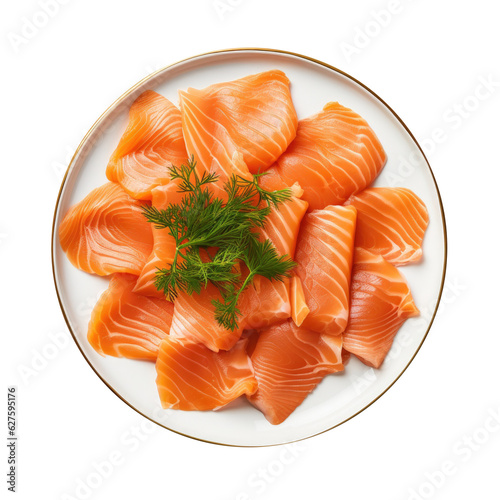 Plate of Lox Isolated on a Transparent Background
