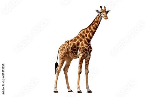 Giraffe Isolated on Transparent Background. Generative AI