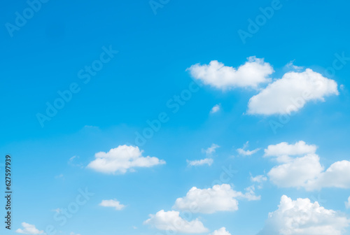 Sunny Blue Sky and Serene White Clouds