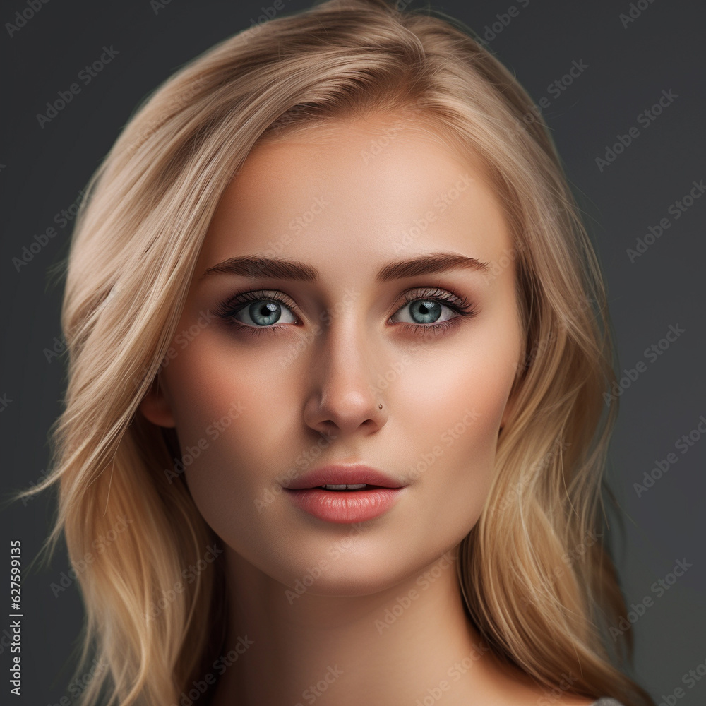 Fototapeta premium beautiful woman close up portrait. Generative AI