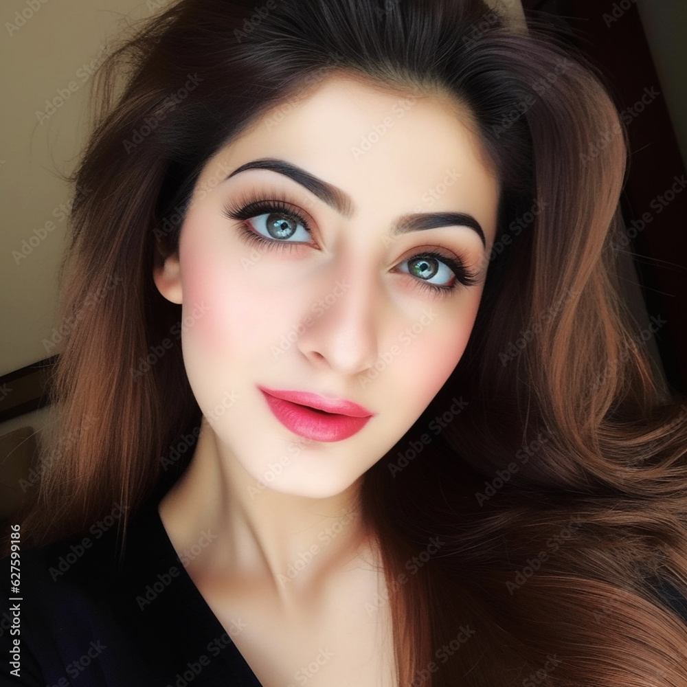 beautiful woman close up portrait. Generative AI beautiful woman close up portrait. Generative AI
