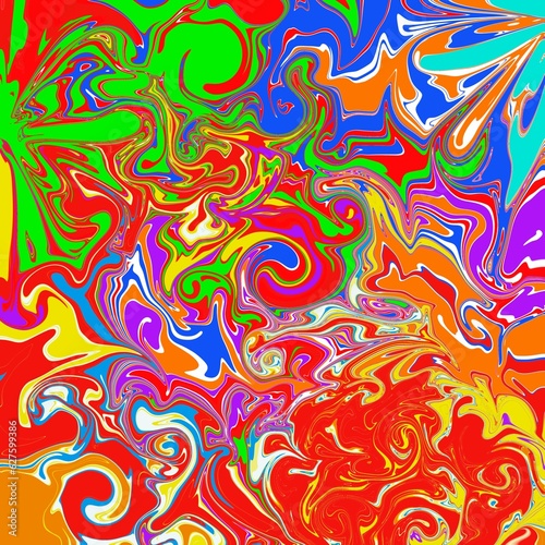 Colorful, abstract pattern with waves, illtration