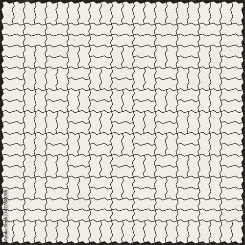 Zig zag shape paving blocks design in square. Seamless zigzag bricks pattern. Modern stylish texture. Digital backdrop idea. 