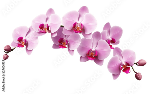 Isolated Orchid Flower PNG with Transparency. AI