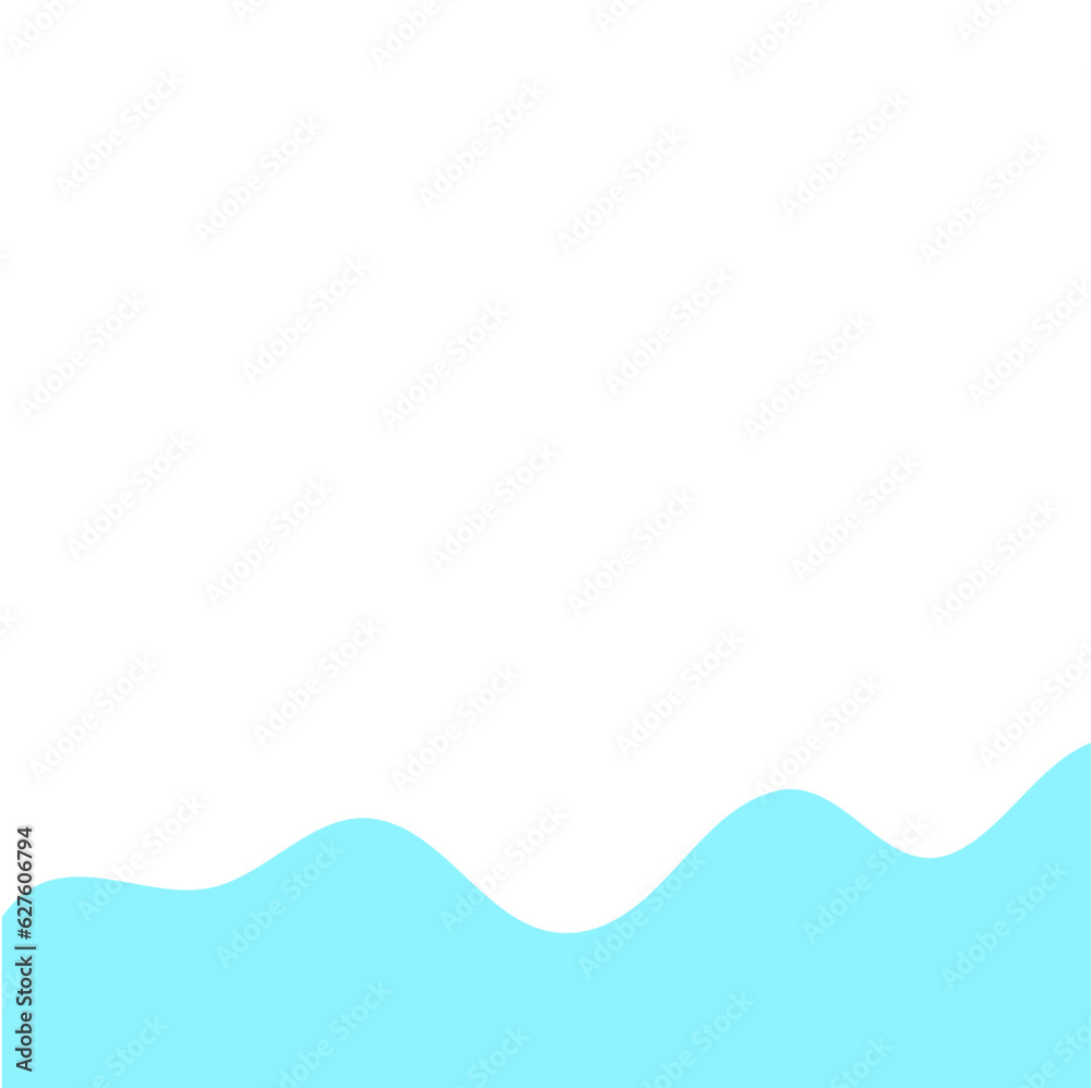Blue Waves In Flat Style Blue Waves In Flat Style