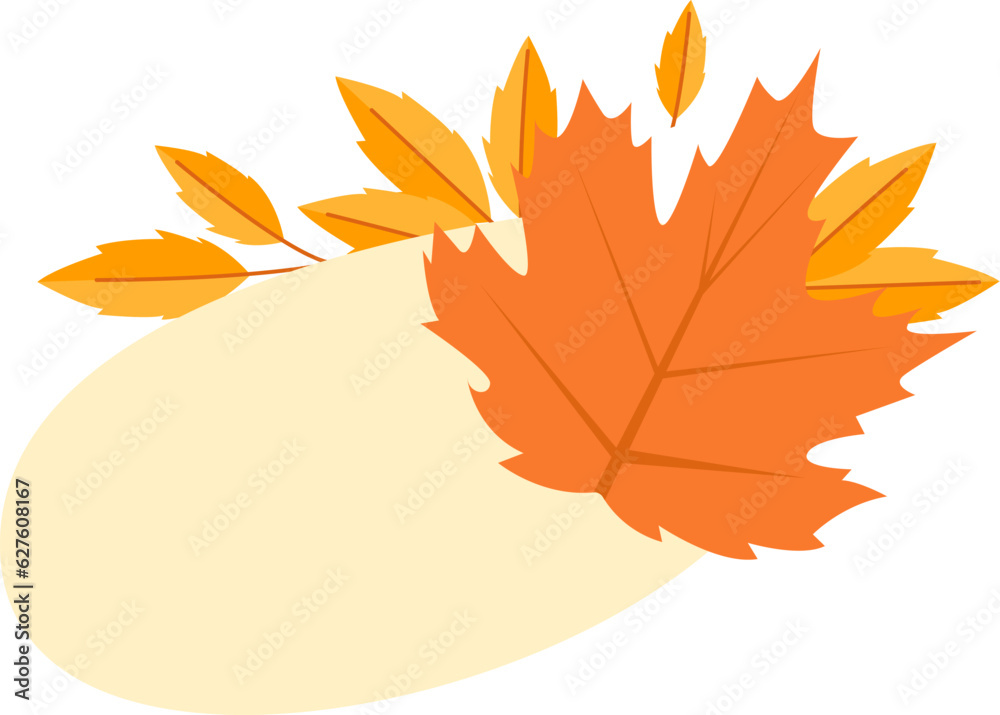 Fototapeta premium Autumn Leaves Badge