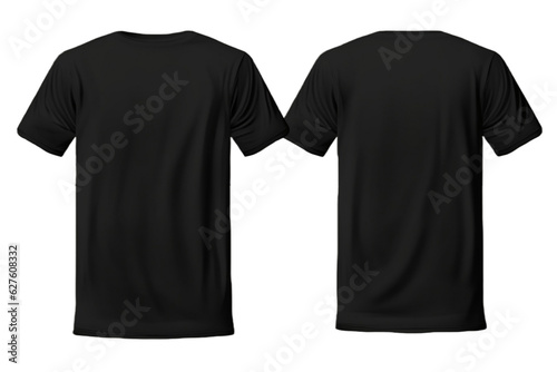 Plain Black T-Shirt Mockup with PNG transparency. AI