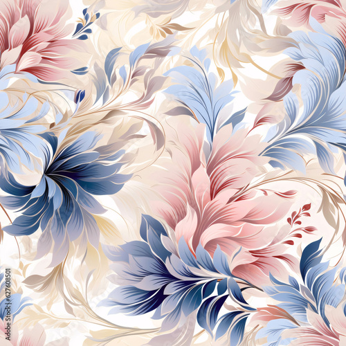 wallpaper design floral design, in the style of soft and dreamy pastels, ai generated. 