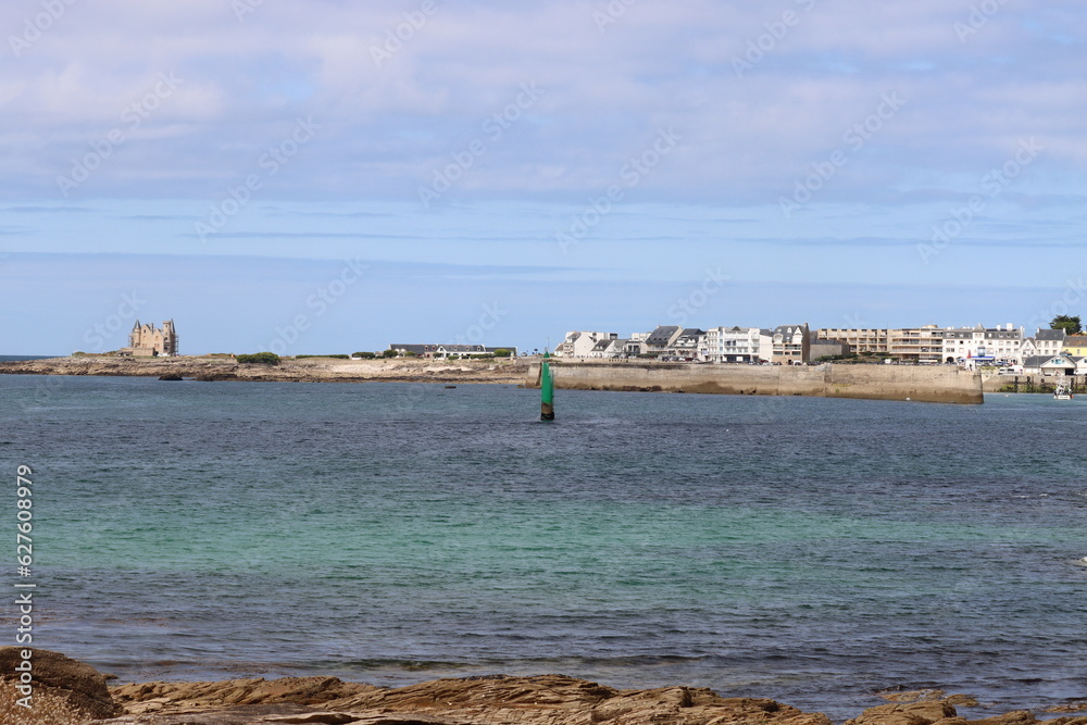 view of the town Quiberon in Brittany, France view of the town Quiberon in Brittany, France