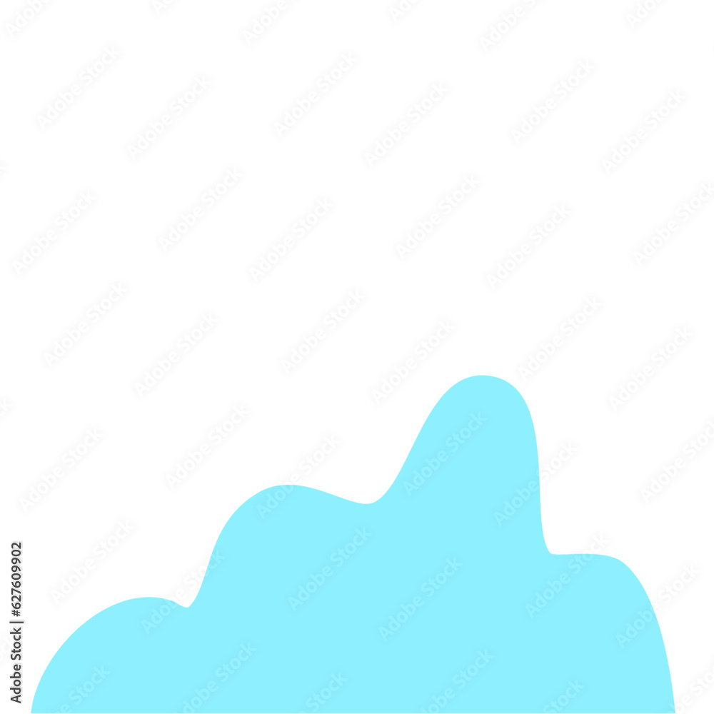 Blue Cloud Cartoon In Flat Style Blue Cloud Cartoon In Flat Style